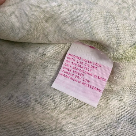 Cappagallo Linen Blend Tropical Botanical Womens Button Up Shirt Large Collared - Picture 7 of 10